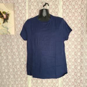 NWT womens Hanes nano navy blue tshirt size Xl